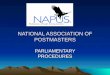 NATIONAL ASSOCIATION OF POSTMASTERS PARLIAMENTARY PROCEDURES