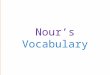 Nour’s Vocabulary. Vocabulary Set #1 1.consider v. – to think about something very carefully 2.feast n. – a large meal for many people to celebrate a