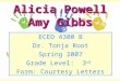 Alicia Powell Amy Gibbs ECED 4300 B Dr. Tonja Root Spring 2007 Grade Level: 3 rd Form: Courtesy Letters