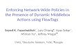 Enforcing Network-Wide Policies in the Presence of Dynamic Middlebox Actions using FlowTags Seyed K. Fayazbakhsh *, Luis Chiang ¶, Vyas Sekar *, Minlan