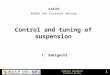 Takanori Sekiguchi External Review Control and tuning of suspension 1 T. Sekiguchi KAGRA 4th External Review