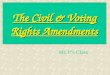 The Civil & Voting Rights Amendments Mr. P’s Class