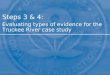 Steps 3 & 4: Evaluating types of evidence for the Truckee River case study