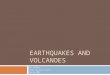 EARTHQUAKES AND VOLCANOES Ms. Pollock Earth and Space Science Spring 2008