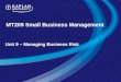 MT209 Small Business Management Unit 9 – Managing Business Risk
