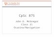 CpSc 875 John D. McGregor Class 21 Ocarina/Navigation