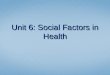 Unit 6: Social Factors in Health. Education  Surgeon General’s report (1964) called Smoking and Health.  Recommended daily allowances or daily values