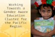 Working Towards a Gender Aware Education Cluster for the Pacific Region