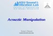 Acoustic Manipulation Tamer Elnady tamer@svlab-asu.com