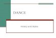 DANCE History and Styles. HISTORY Pre-Renaissance: dance for spiritual ceremonies/rituals 1400’s: Renaissance Ballet and Ballroom 1500’s: Classical Ballet