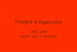 Timeline of Aggression 1931-1939 Japan, Italy, & Germany