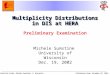 Multiplicity Study, Michele Sumstine, U. WisconsinPreliminary Exam, December 19, 2002 - 1 Michele Sumstine University of Wisconsin Dec. 19, 2002 Multiplicity