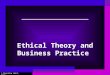 © Prentice Hall, 2001 Ethical Theory and Business Practice