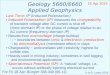 Geology 5660/6660 Applied Geophysics 16 Apr 2014 © A.R. Lowry 2014 For Fri 18 Apr: Burger 338-340 (§5.11) Last Time: IP (Induced Polarization) Induced