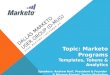 DALLAS MARKETO USER GROUP (D-MUG) USER MEETING – OCTOBER 24 Topic: Marketo Programs Templates, Tokens & Analytics Speakers: Andrew Hull, President & Founder