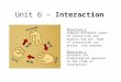 Unit 6 – Interaction Objective 1 Compare different types of interaction and explain how one type of interaction can evolve into another. Objective 2 Evaluate