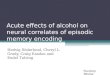 Acute effects of alcohol on neural correlates of episodic memory encoding Hedvig Söderlund, Cheryl L. Grady, Craig Easdon and Endel Tulving Sundeep Bhullar