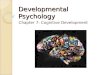 Developmental Psychology Chapter 7: Cognitive Development