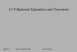 11-9 Rational Equations and Functions Algebra 1 Glencoe McGraw-HillLinda Stamper