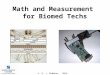 Math and Measurement for Biomed Techs © D. J. McMahon 2014 rev 140923
