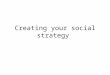 Creating your social strategy. Your Time Isn’t Infinite (Neither is anyone’s attention span) Before you begin any social media plan – Determine the MAX