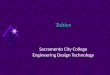Tables Sacramento City College Engineering Design Technology