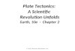 © 2011 Pearson Education, Inc. Plate Tectonics: A Scientific Revolution Unfolds Earth, 10e - Chapter 2