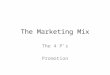 The Marketing Mix The 4 P’s Promotion. Learning Objectives Identify differences between sales promotion and advertising, above-the-line and below- the-line
