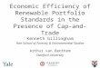 Economic Efficiency of Renewable Portfolio Standards in the Presence of Cap-and-Trade Kenneth Gillingham Yale School of Forestry & Environmental Studies