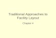 Traditional Approaches to Facility Layout Chapter 4