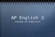 AP English 3 Language and Composition. Welcome to AP English