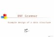 6-Nov-15 BNF Grammar Example design of a data structure