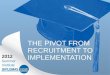 2012 Summer Institute THE PIVOT FROM RECRUITMENT TO IMPLEMENTATION