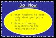 Do Now 1.What happens to your body when you get a cut? 2.Make a drawing illustrating the healing process