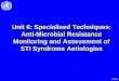 Unit 6: Specialised Techniques: Anti-Microbial Resistance Monitoring and Assessment of STI Syndrome Aetiologies #4-6-1