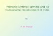 Intensive Shrimp Farming and Its Sustainable Development of India by P. M. Prasad