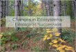Changes in Ecosystems: Ecological Succession. Ecological Succession Natural, gradual changes in the types of species that live in an area; can be primary