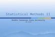 Statistical Methods II Middle Tennessee State University QM 3620