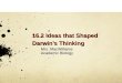 16.2 Ideas that Shaped Darwin’s Thinking Mrs. MacWilliams Academic Biology