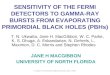 T.N. Ukwatta et al "Fermi Sensitivity to PBH Bursts" MG12 Paris July 12 - 18 2009 SENSITIVITY OF THE FERMI DETECTORS TO GAMMA-RAY BURSTS FROM EVAPORATING