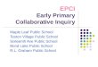 EPCI Early Primary Collaborative Inquiry Maple Leaf Public School Teston Village Public School Sixteenth Ave Public School Bond Lake Public School R.L