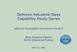 3/16/041 Defense Industrial Base Capability Study Series Defense Acquisition Excellence Council Miss Suzanne Patrick DUSD (Industrial Policy) April 13,
