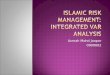 Asmah Mohd Jaapar 0900002.  Introduction  Integrating Market, Credit and Operational Risk  Approximation for Integrated VAR  Integrated VAR Analysis: