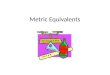 Metric Equivalents. Length/Distance Kilometer Hectometer Dekameter METER decimeter centimeter millimiter