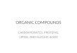 ORGANIC COMPOUNDS CARBOHYDRATES, PROTEINS, LIPIDS, AND NUCLEIC ACIDS