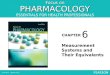 Focus on PHARMACOLOGY ESSENTIALS FOR HEALTH PROFESSIONALS CHAPTER Measurement Systems and Their Equivalents 6