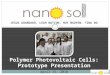 Polymer Photovoltaic Cells: Prototype Presentation April 15, 2010 JESUS GUARDADO, LEAH NATION, HUY NGUYEN, TINA RO