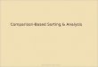 Comparison-Based Sorting & Analysis Smt Genap 2011-2012