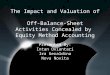 The Impact and Valuation of Off-Balance-Sheet Activities Concealed by Equity Method Accounting Presented By: Intan Oviantari Ira Geraldina Nova Novita
