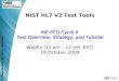 Software and Systems Division IHE-PCD Cycle 4 Test Overview, Strategy, and Tutorial NIST HL7 V2 Test Tools IHE-PCD Cycle 4 Test Overview, Strategy, and